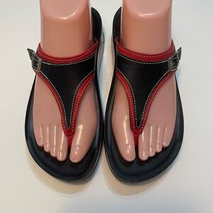 Aerosoft Elegant Black and Red Women's Sandals size 38 SB-30